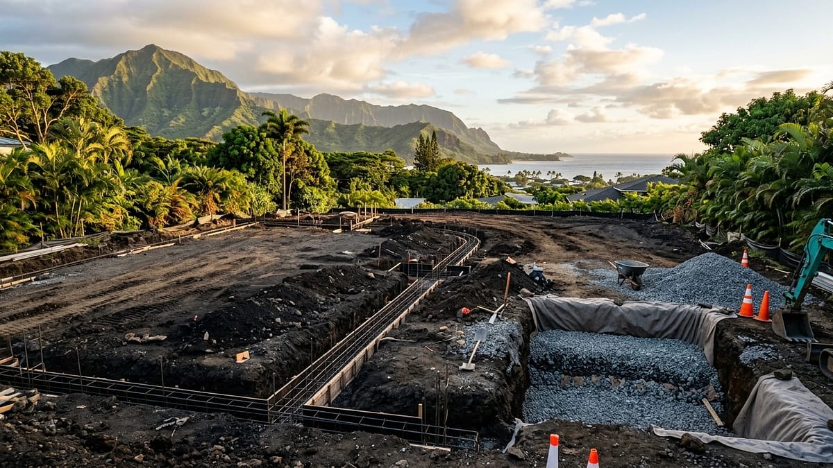 The Oahu Site Prep Cost Guide: Why Your Lot Now Costs $75K+ Before We Pour Concrete